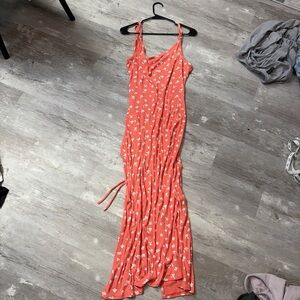Floral Coral Maxi Dress